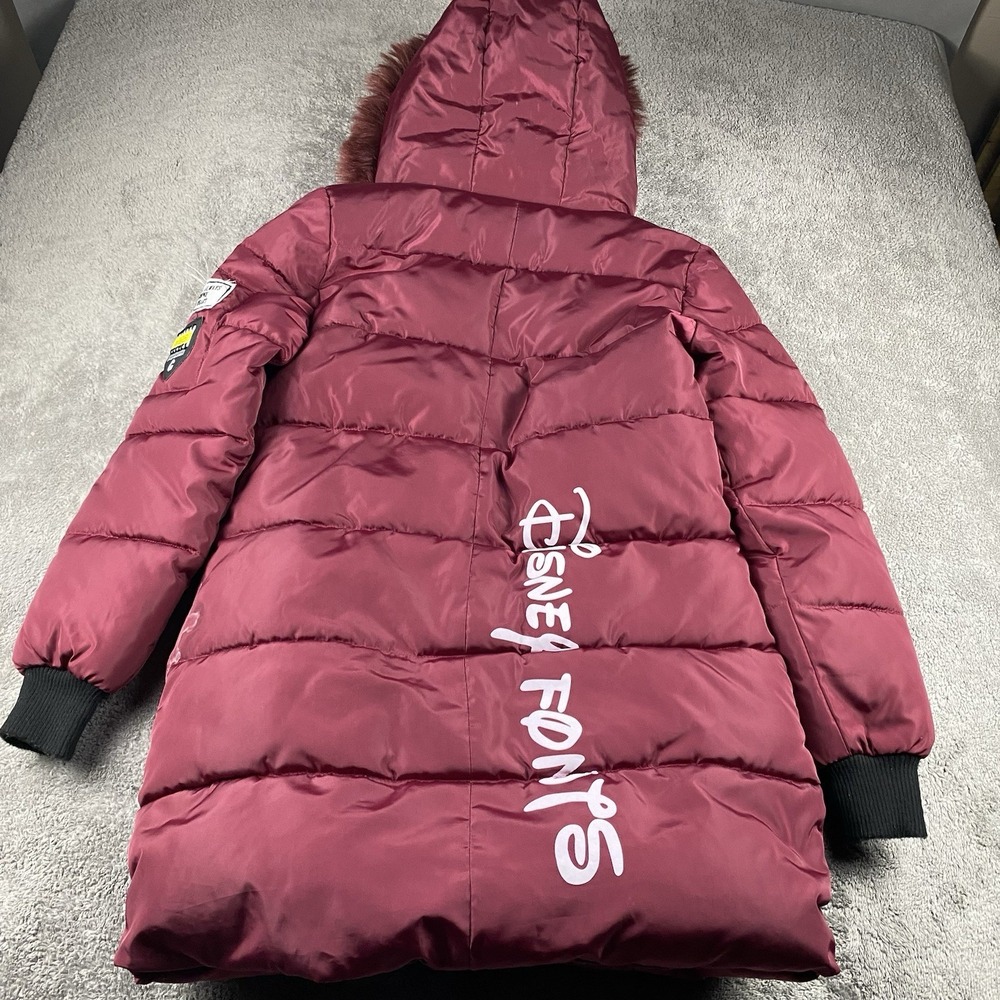 Yachu Disney Puffy Jacket Hood Womens Small Red Long Sleeve - Picture 12 of 16